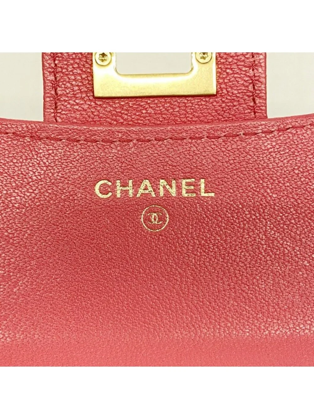 Chanel Trifold Wallet Stitch 2.55 Caviar Leather Pink Gold